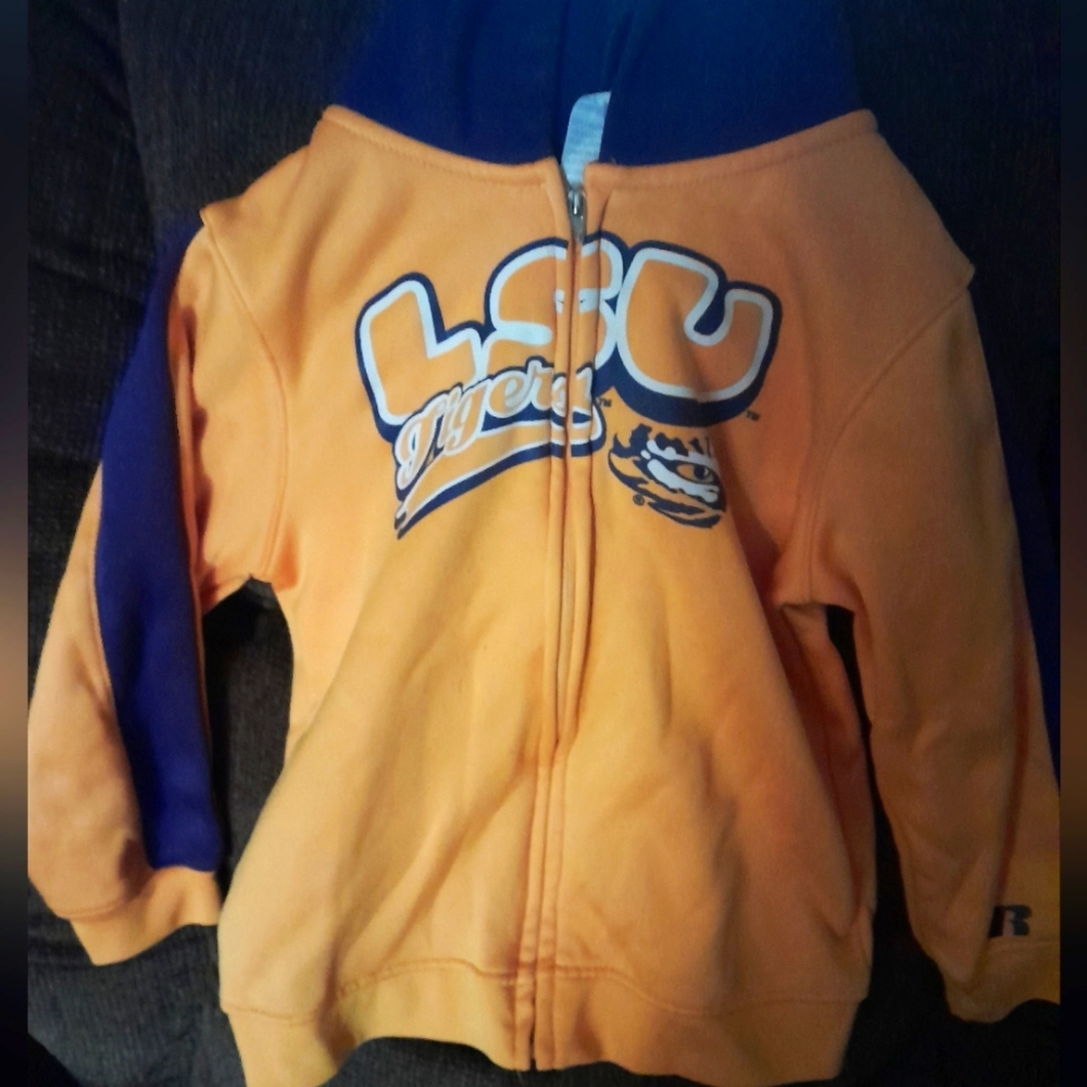 LSU tigers zip up jacket size 5t